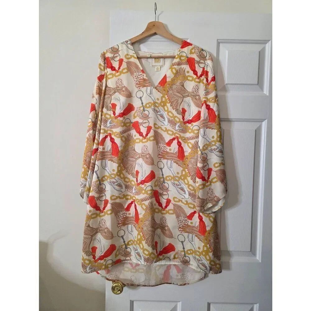 Emily McCarthy Chain Print Dress M